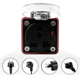 Adaptador de descarga de estação de carregamento público tipo 2 para Schuko e plugue universal, plugue UE de 16 A IEC 62196-2, adaptador de veículo elétrico para carregar carros, motocicletas e scooters